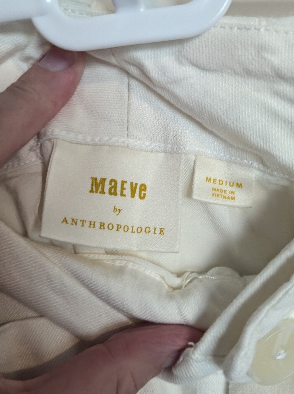 Maeve Colette Linen Blend Maxi Skirt - Off White sz M - Picture 4 of 9